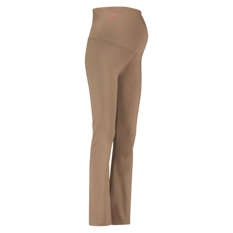 Bliss prenatale flared broek met extra hoge tailleband- Inca Cacao