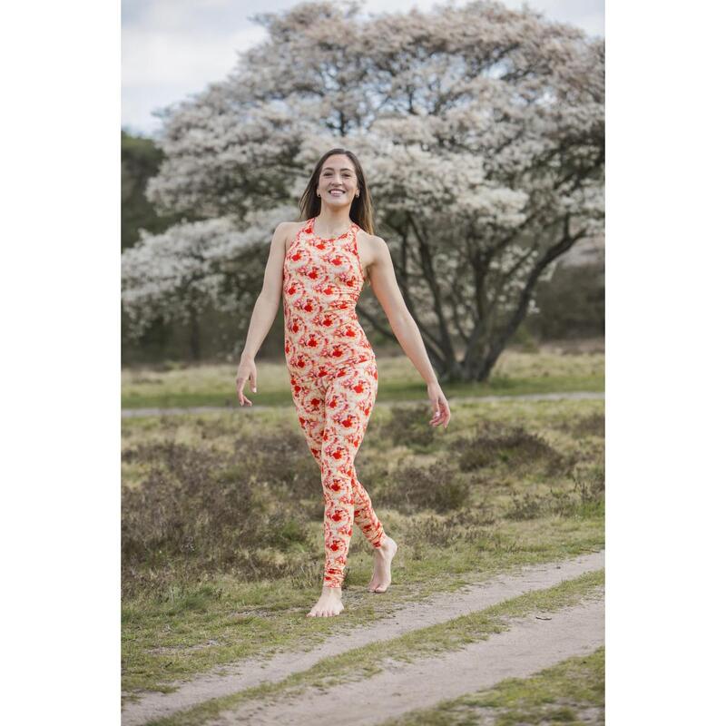 Top de yoga Prana - Haut de yoga extra long  sangle d'entrejambe - Jaune/Orange