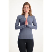Top de yoga Mudra - Haut de yoga élégant à manches longues -- Slate