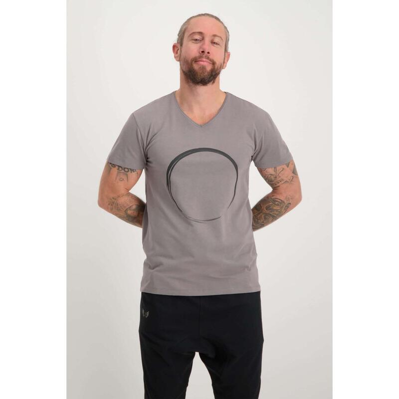 Yoga Tee Moksha Zen - comfortabele V-neck van bamboe en -  Volcanic Glass