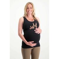 Joy - Débardeur de grossesse yoga , extralong, bambou & coton bio - Urban Black