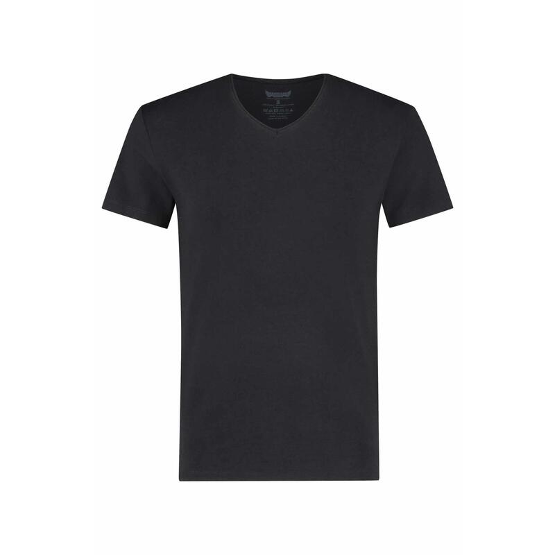 Yoga Tee Moksha - Hippe V-neck van bio katoen en bamboe  - Urban Black