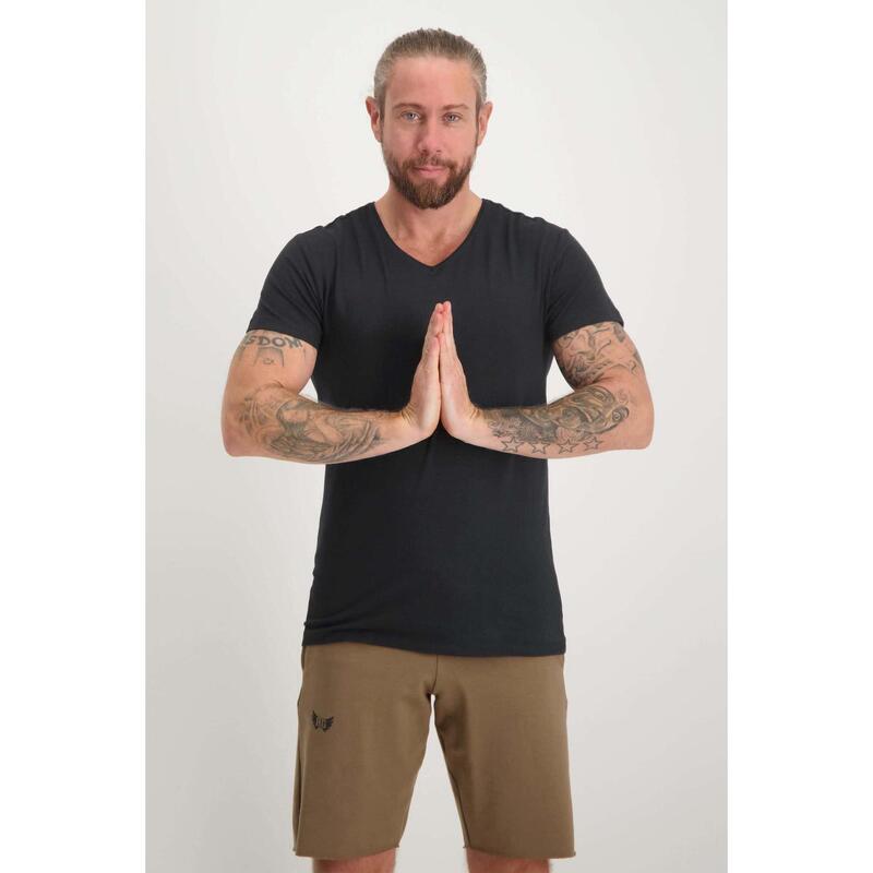 T-shirt Moksha - Col en V à la hanche, doux et confortable  urban Black