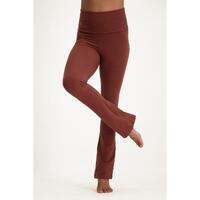 Pranafied - Legging de yoga, ceinture rabattable, jambes larges- - Garnet