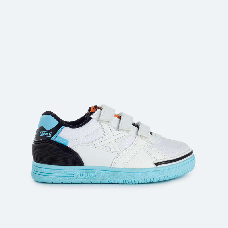 Zapatilla de fútbol sala MUNICH G-3 para niño/a blanco