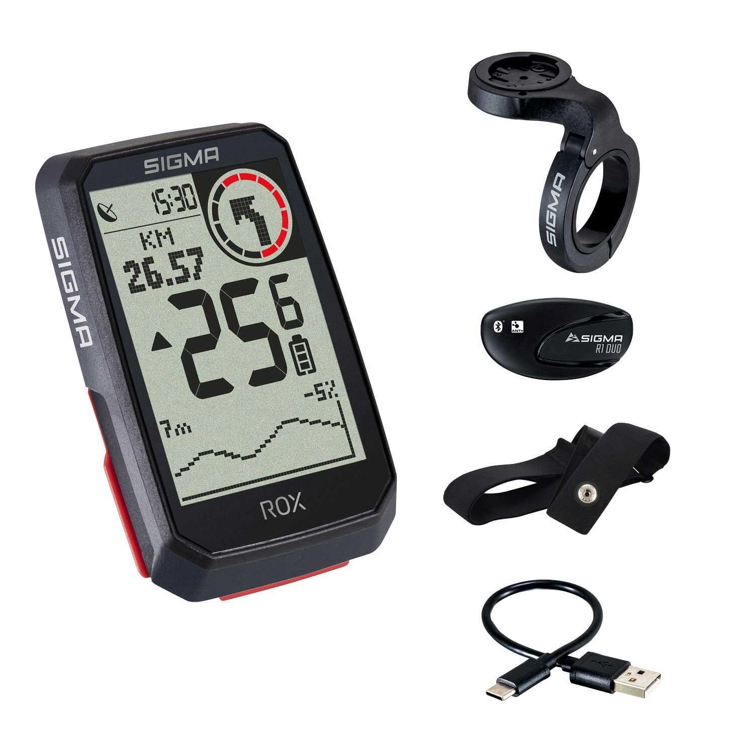 SIGMA SPORT Sigma ROX 4.0 GPS Cycle Computer Heart Rate Set