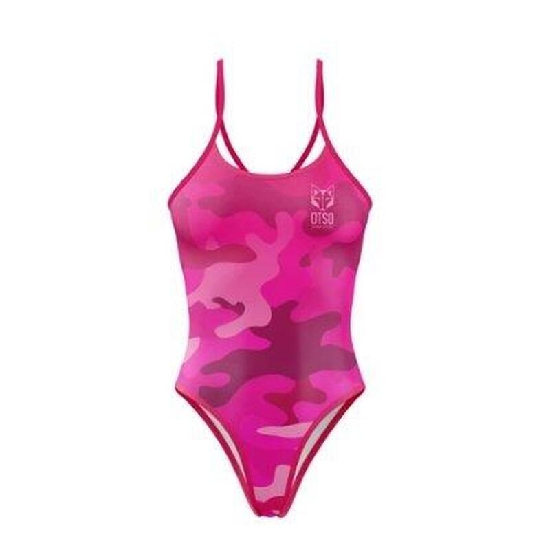 Fato de banho mulher Camo Pink