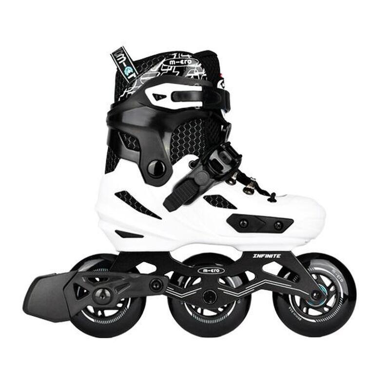 Pattini in linea allungabili bambino Micro Skate Infinite-3 Bianco/Nero