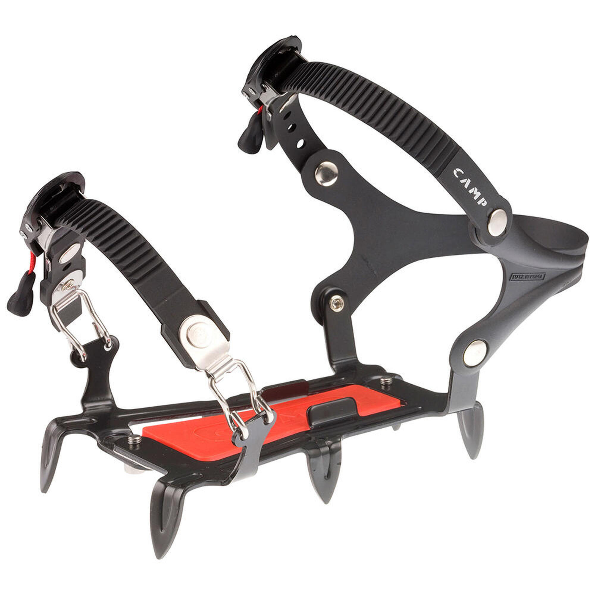 Camp - Crampon Camp Frost 6 Pointes Acier, Fixation Cliquet, Largeur Réglable, Sacoche - Crampon À Neige - Noir - Adulte - Decathlon