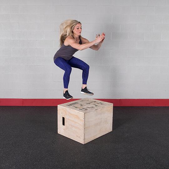 Houten plyo box BSTWPBOX voor fitness en krachttraining