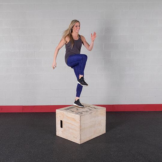 Houten plyo box BSTWPBOX voor fitness en krachttraining