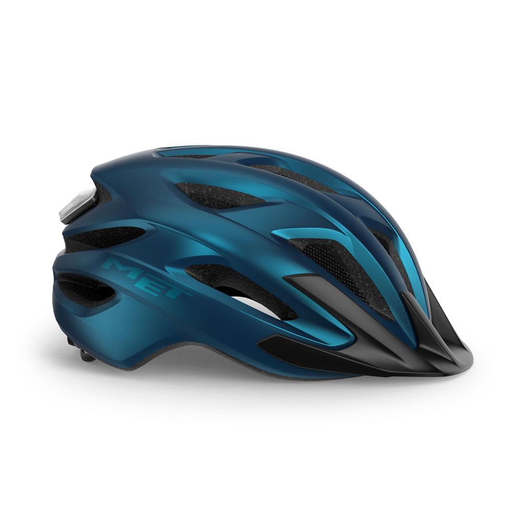 MET Crossover Allround Helmet - Blue Metallic 3/4