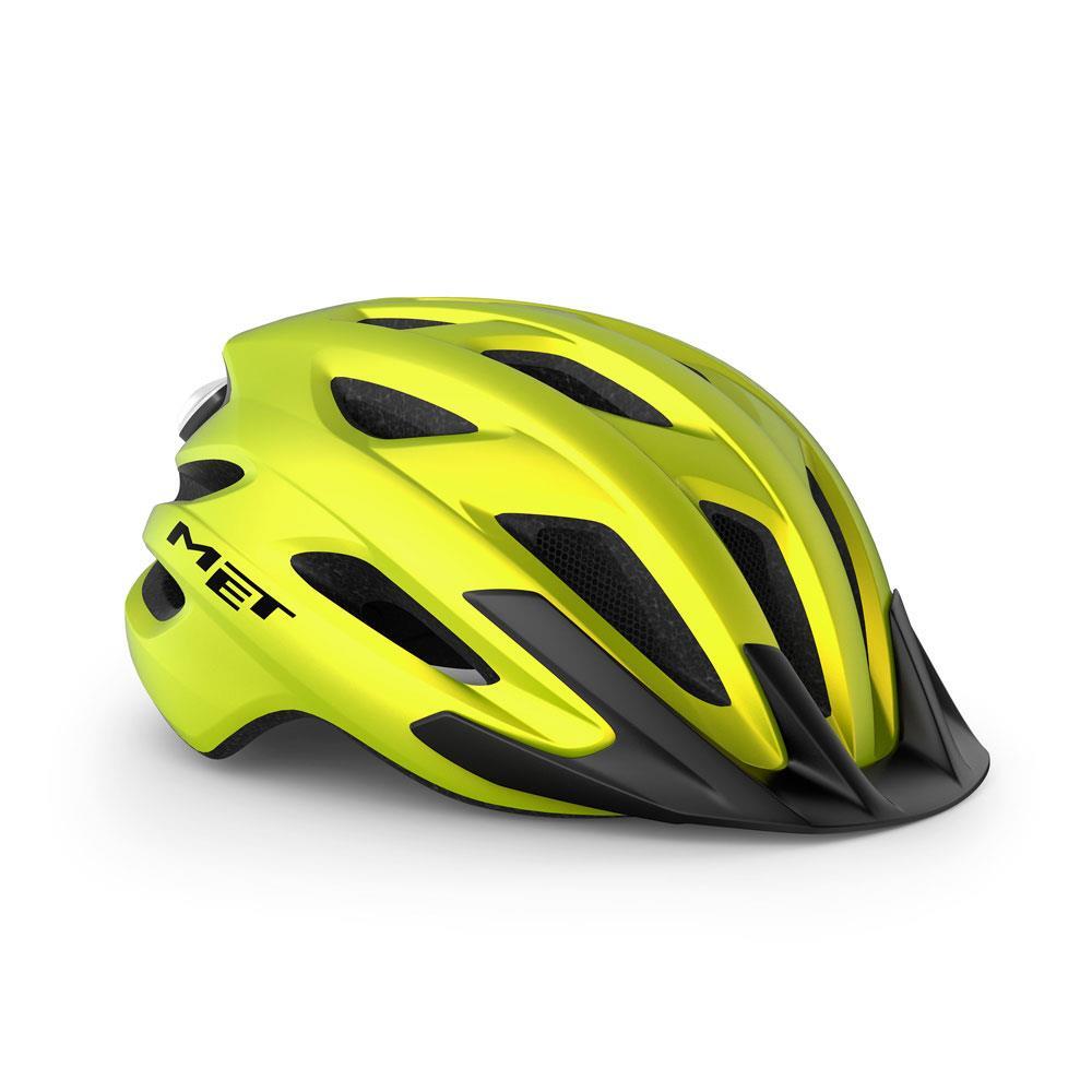 MET Crossover Allround Helmet - Lime Yellow Metallic 1/4