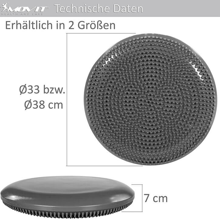 Perna de echilibru si masaj cu pompa, MOVIT®, 38 cm, portocaliu