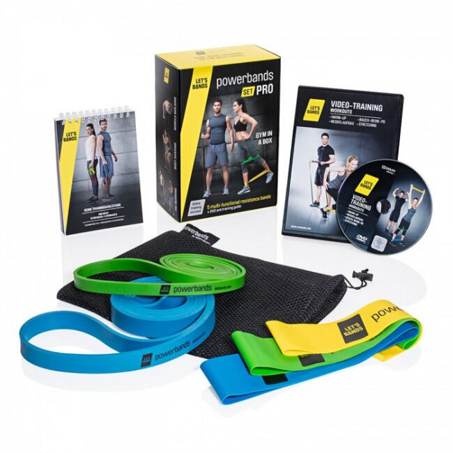 LET'S BANDS LET'S BANDS Elastic Bands Set Pro 3 Resistances Latex Blue/Yellow/Green