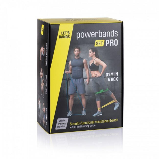 Bandes élastiques LET'S BANDS Set Pro 3 résistances latex bleu/jaune/vert 3/4