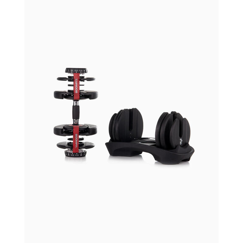 Haltères Réglables DH FitLife - Lot De 2 De 2 à 12kg - 5 Niveaux De Poids - Poignée Ergonomique Et Sécurisée