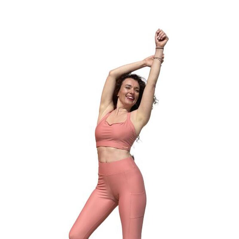 Leggings de mujer Les Poulettes Fitness rose corail