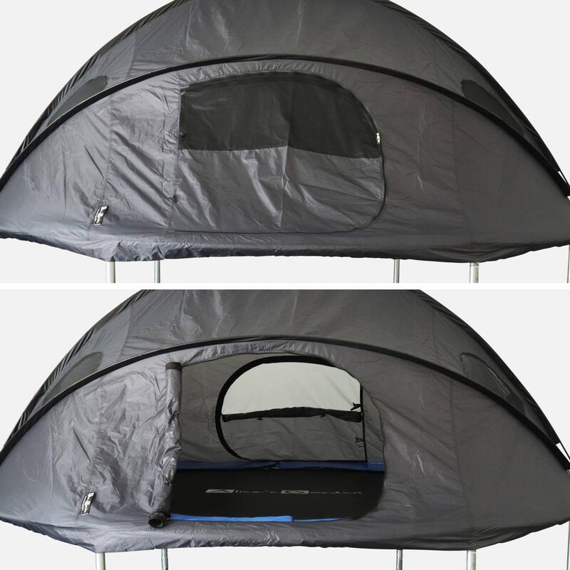 Trampoline 305cm bleu avec accessoires + tente  | sweeek