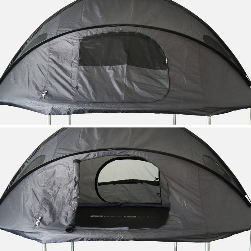 Trampoline 305cm gris avec accessoires + tente  | sweeek