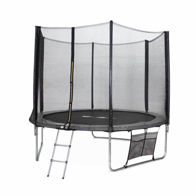 Trampoline 305cm gris avec accessoires + tente  | sweeek