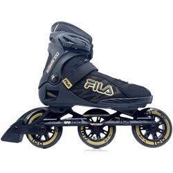 Fila Crossfit 100 tri-skates noir or avec bottes souples et roues de 100 mm