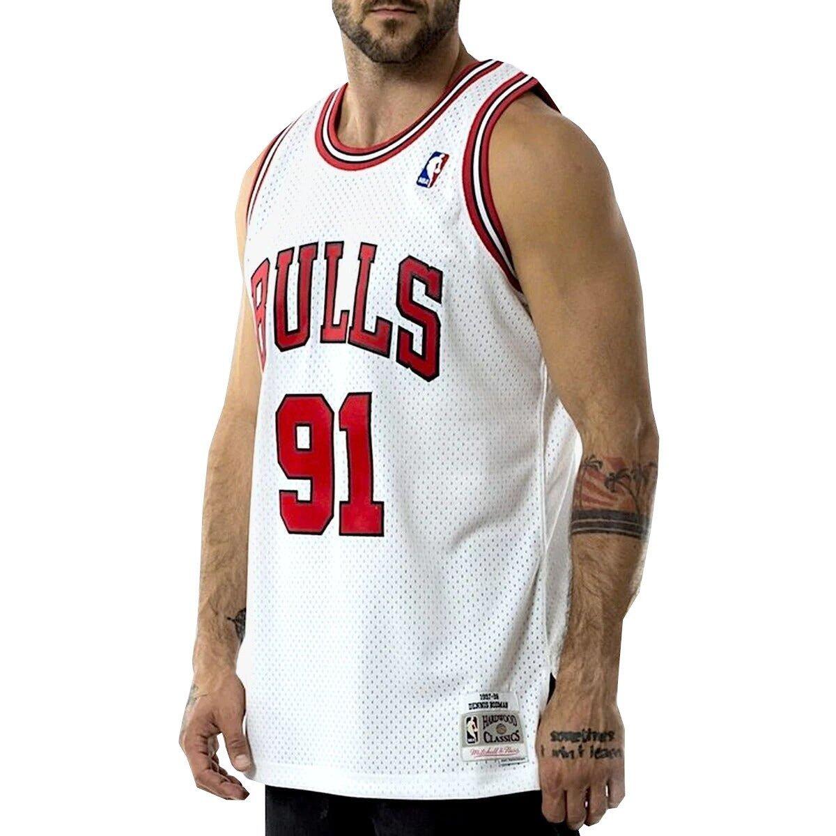 MITCHELL & NESS Maillot pour homme Mitchell & Ness Chi Bull-Dennis Rodman Blanc