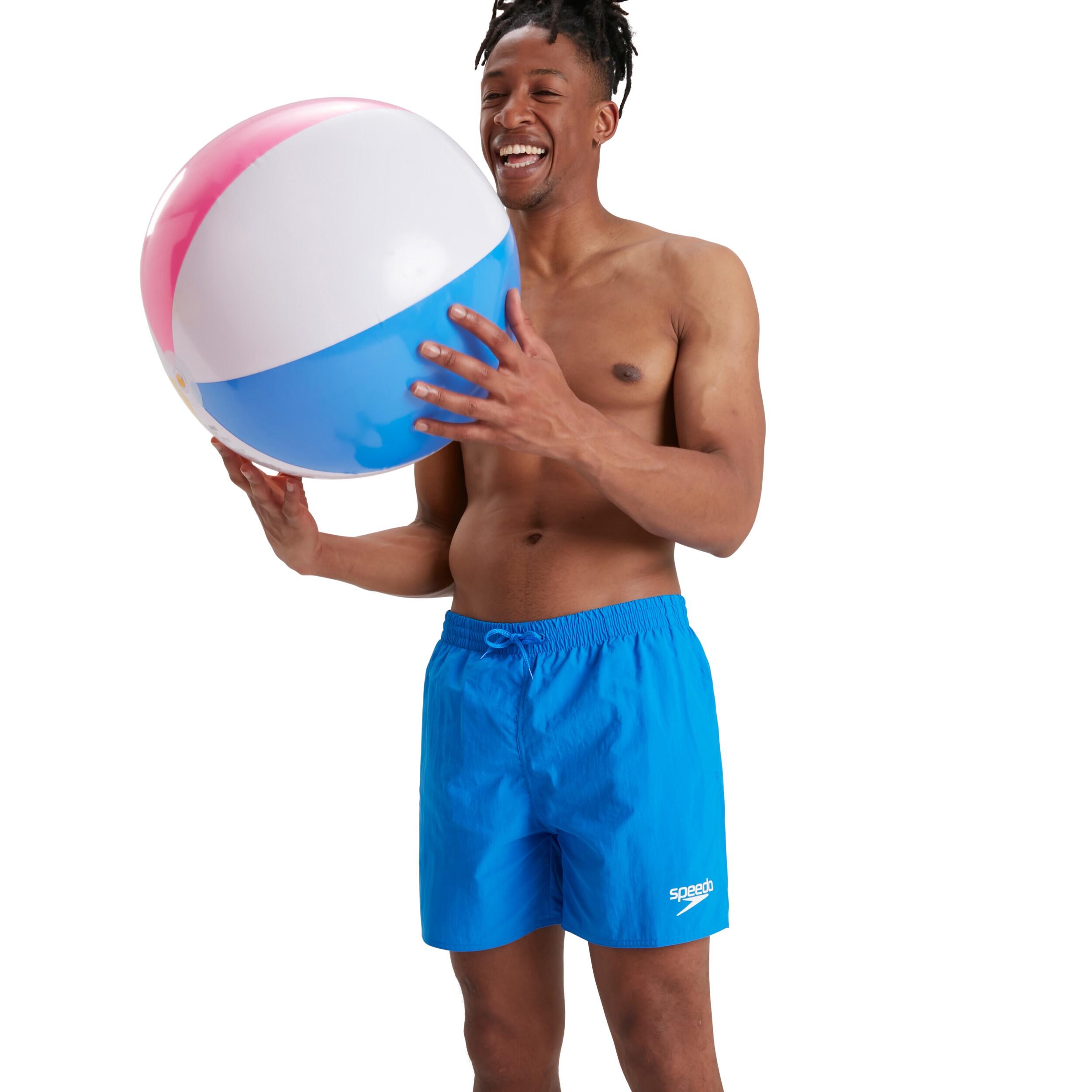 Boardshort 16" Essential Bleu - nylon recyclé, drainage latéral 4/6