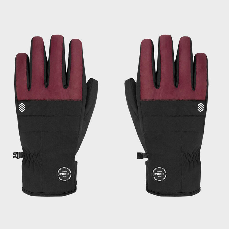 Snowboard en ski winterhandschoenen Voss Maroon