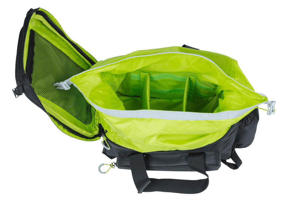 Basil Gepäckträgertasche Miles XL Pro schwarz lime, 31x23x20cm, 9-36ltr 5/7