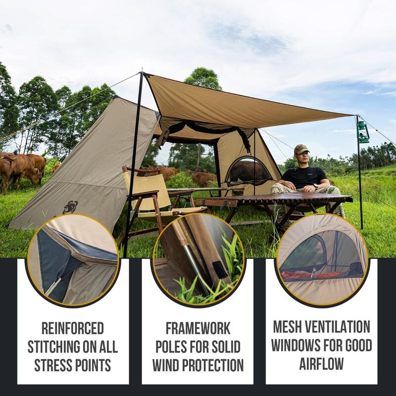 SOLO HOMESTEAD Tent 露營帳篷 (1-2人) - 棕色