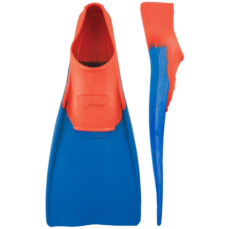 Aleta de pala larga para Natación Finis Floating Fins Azul-Rojo