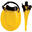 Barbatanas de treino de natação versáteis Finis Positive Drive Fin Amarelo-Preto