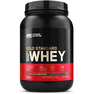 100% whey gold standard - 2 lb (0,9 kg) dubbele chocolade optimum nutrition