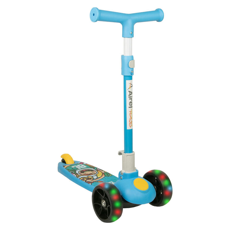 Airel Scooter Niños 3 6 años patinete plegable con luces manillar ajustable color y 12