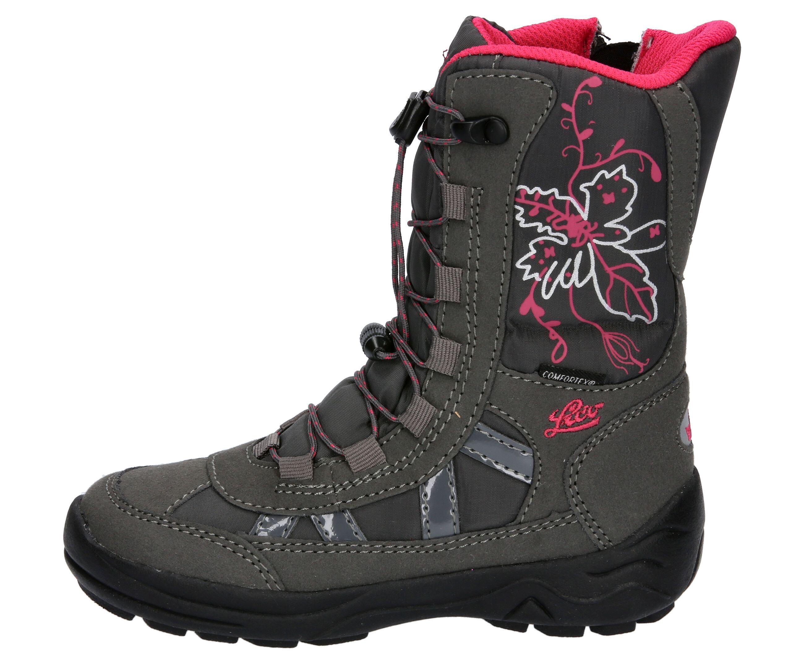 bottes d’hiver - enfants - chaudes, imperméables, avec zip - aldina - gris 2/6