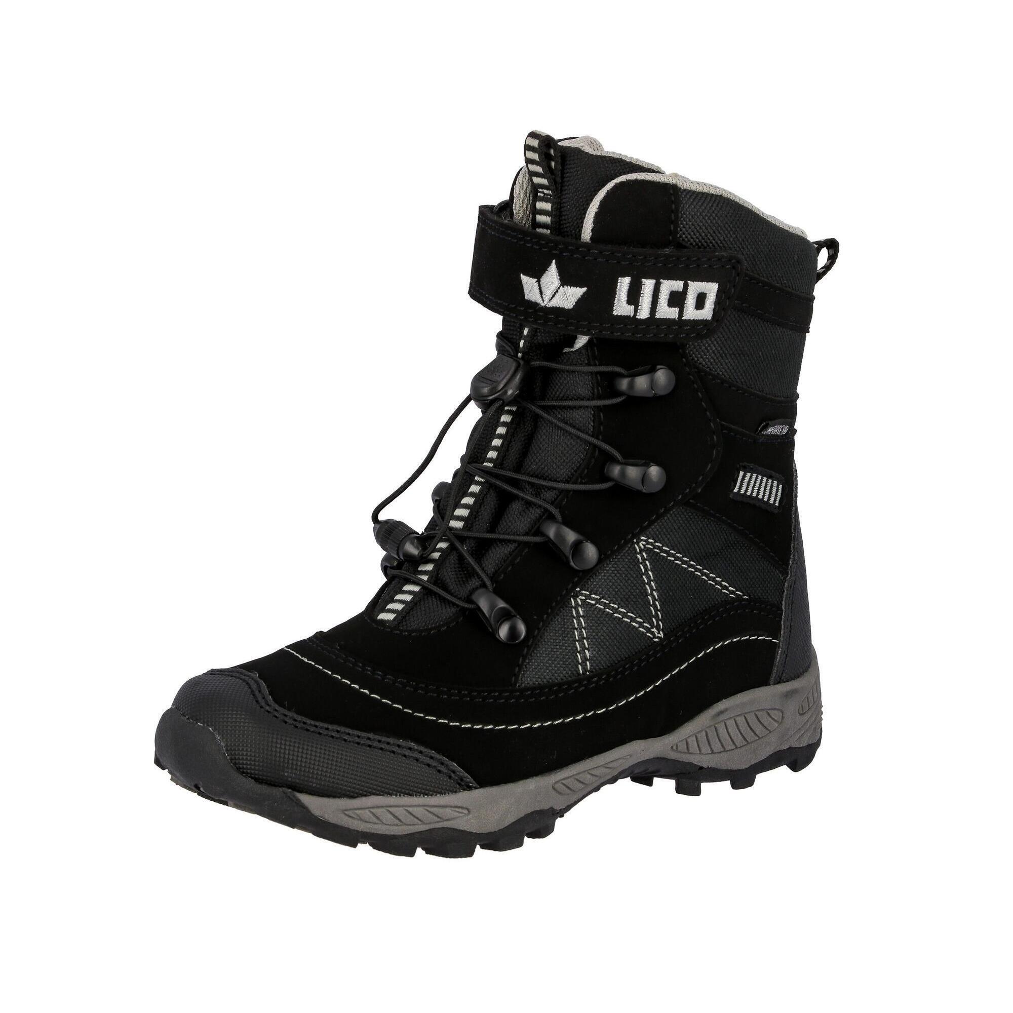 LICO Waterproof Boot LICO Sundsvall VS Boys Nylon Black, Zip & Lacing