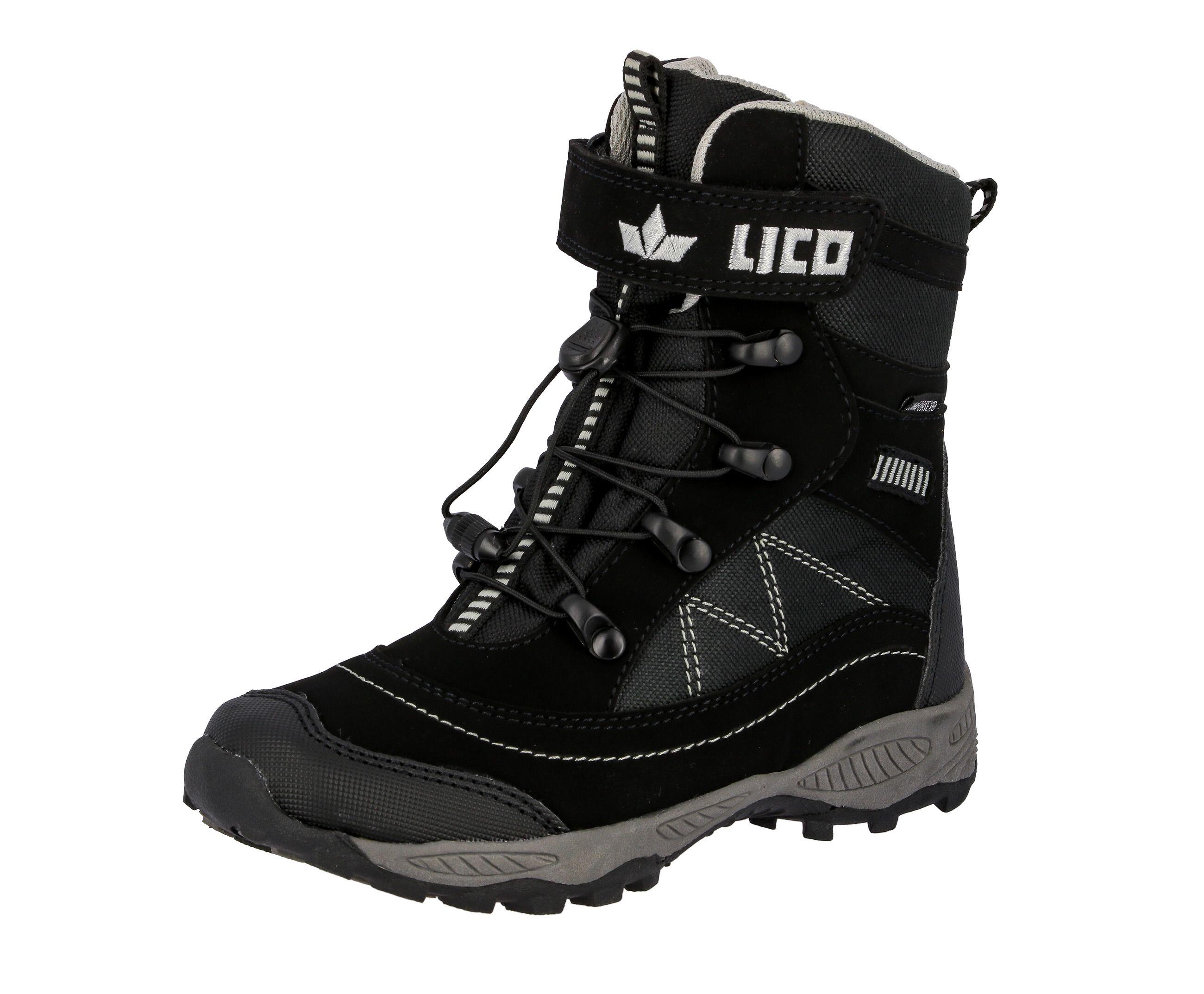 LICO LICO Sundsvall VS Boys' Boots, Waterproof Nylon, Black