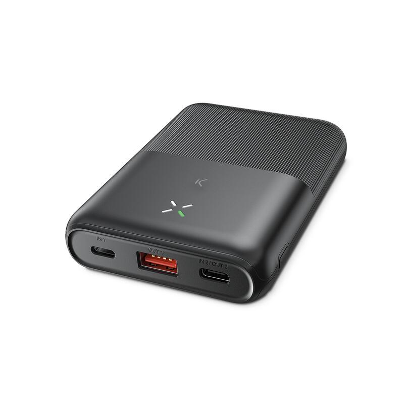 Batería externa Ksix, Ultrafina, 10.000mAh, potencia 22.5W + cable USB-C a USB-C