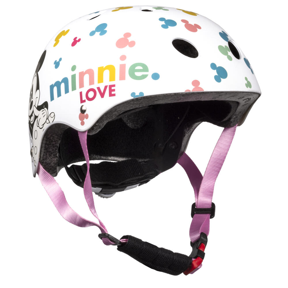 Children sport helmet Minnie Mouse white design adjustable