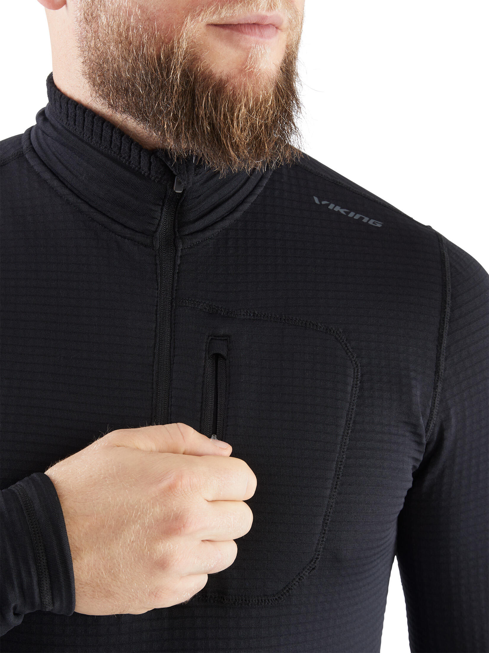 Felpa da trekking uomo Viking Admont nero XL 3/7