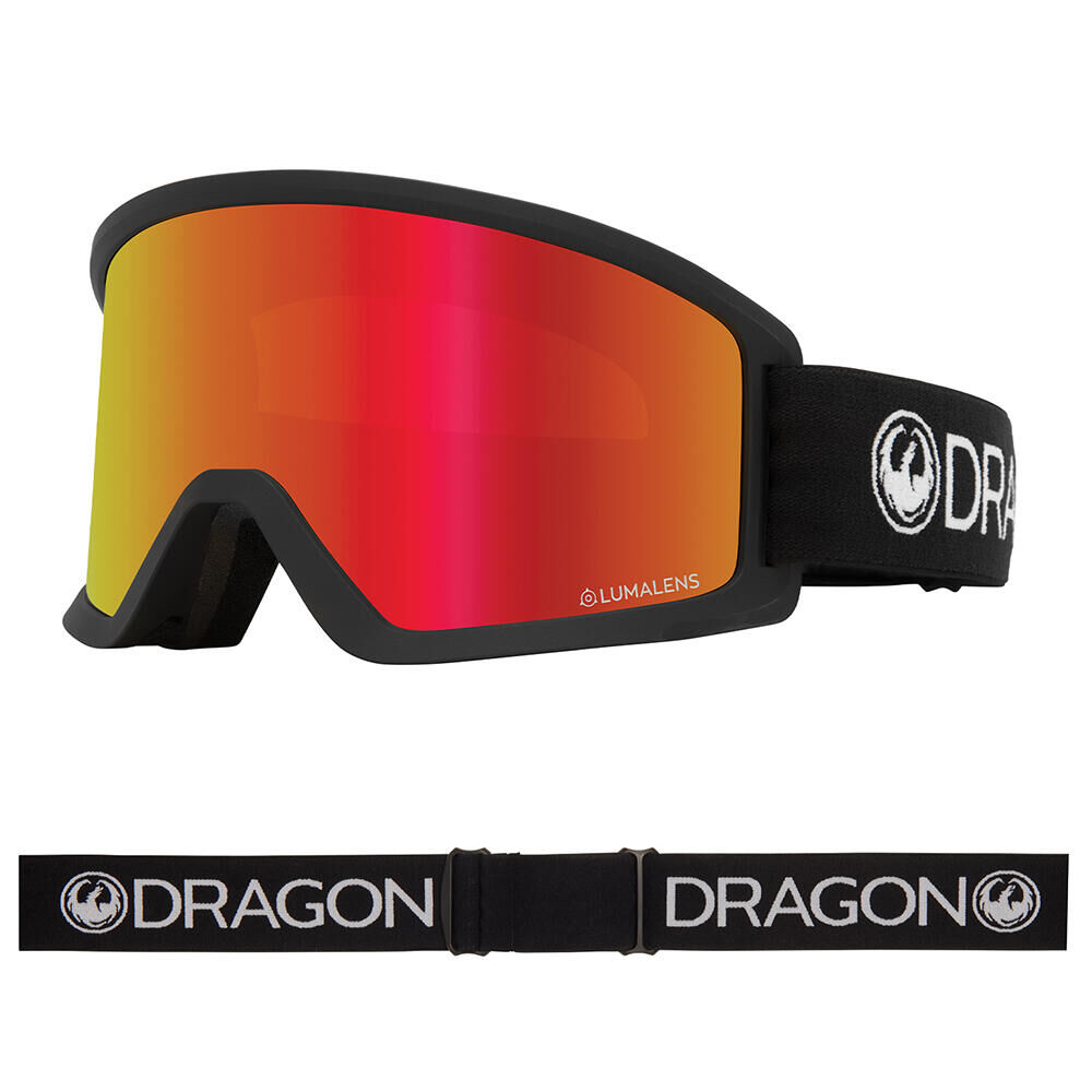 DRAGON DX3 OTG SNOW GOGGLES - Black/Red Ion & Amber