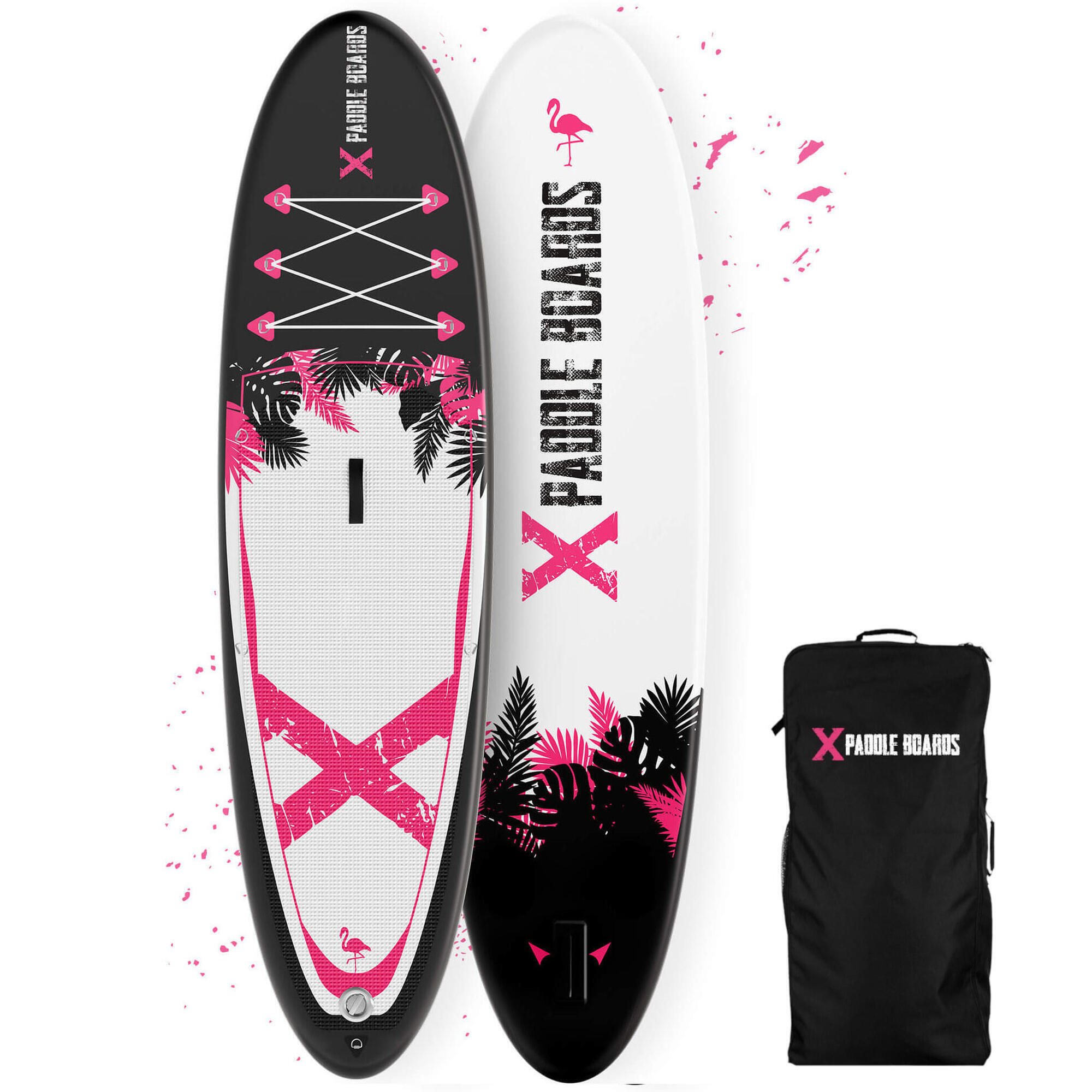 X PADDLE BOARDS Aufblasbares Paddleboard Frauen X-Flamingo 310 x 82 x 15cm