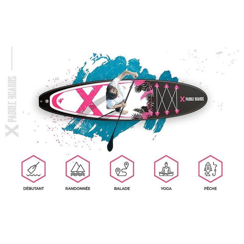 Paddle insuflável X-Flamingo X-PaddleBoards | 10'2 x 32" x 6" (310 x 82 x 15cm)