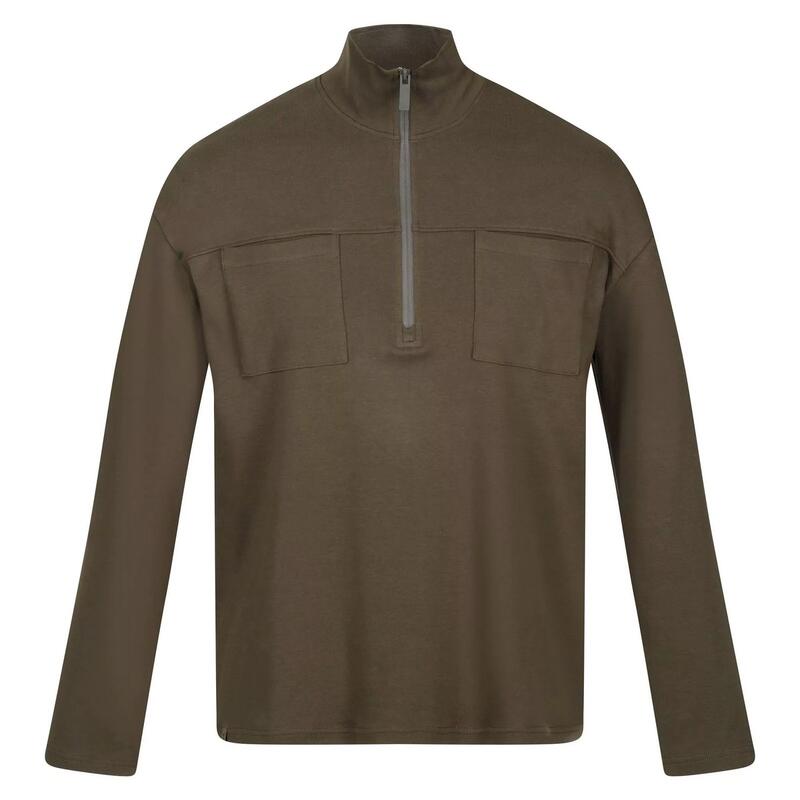 Heren Ferdo Fleece Top (Donkere Khaki)