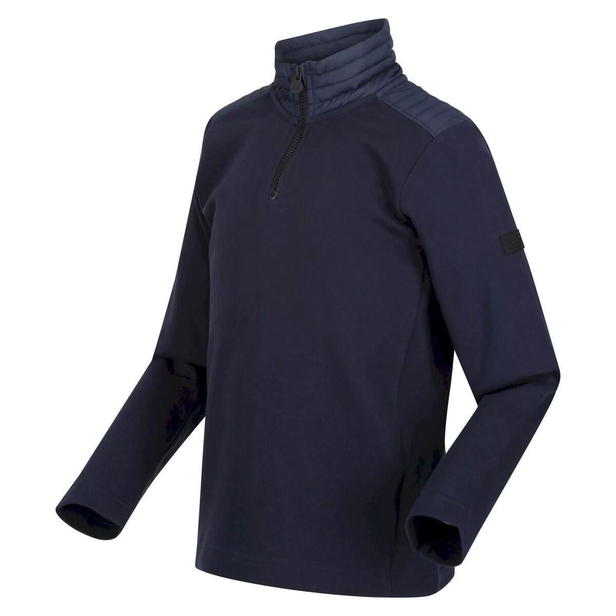 Childrens/Kids Markas Brushed Cotton Fleece (Navy) 3/5