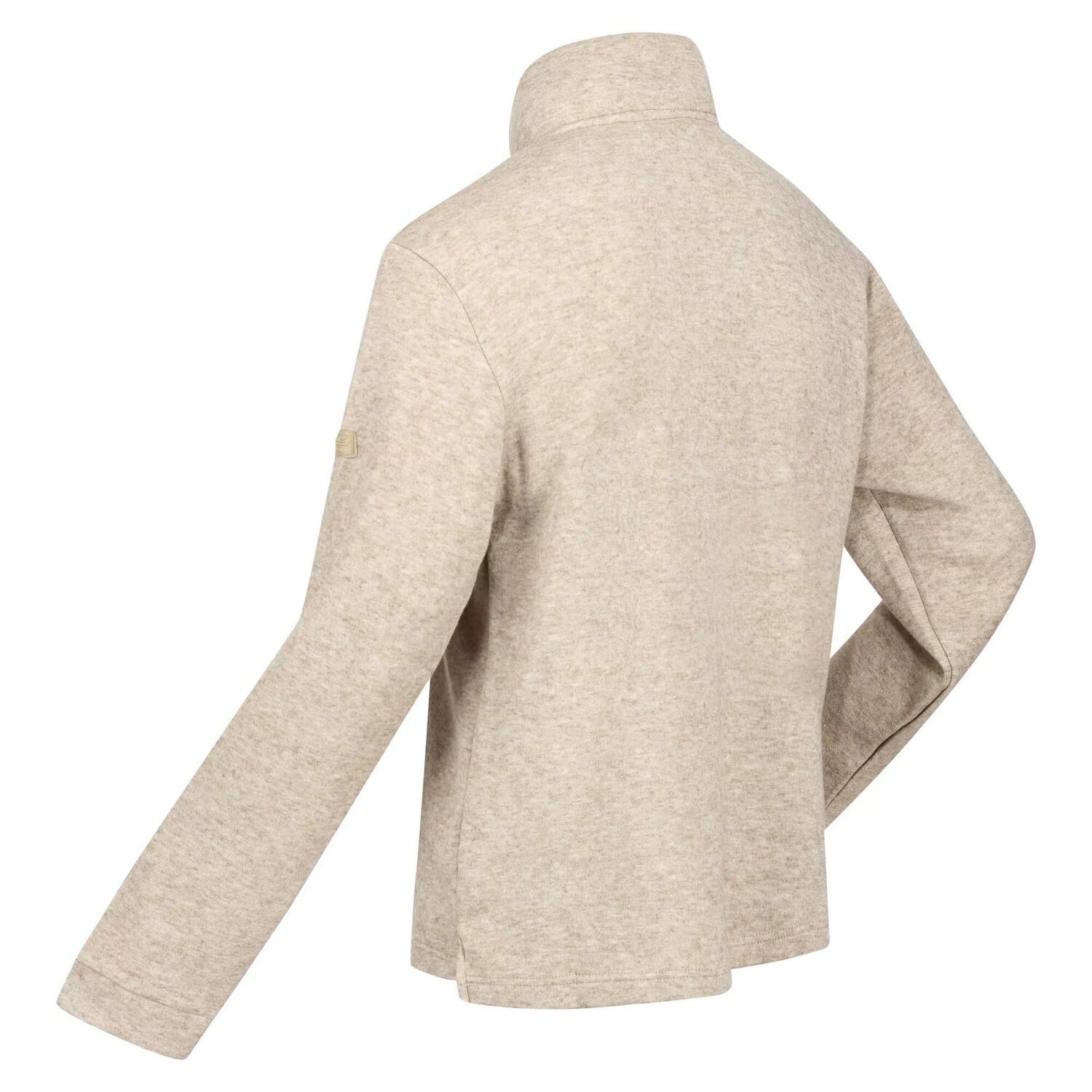 Mens Lanchester Marl Quarter Zip Fleece Top (Gold Sand) 4/5