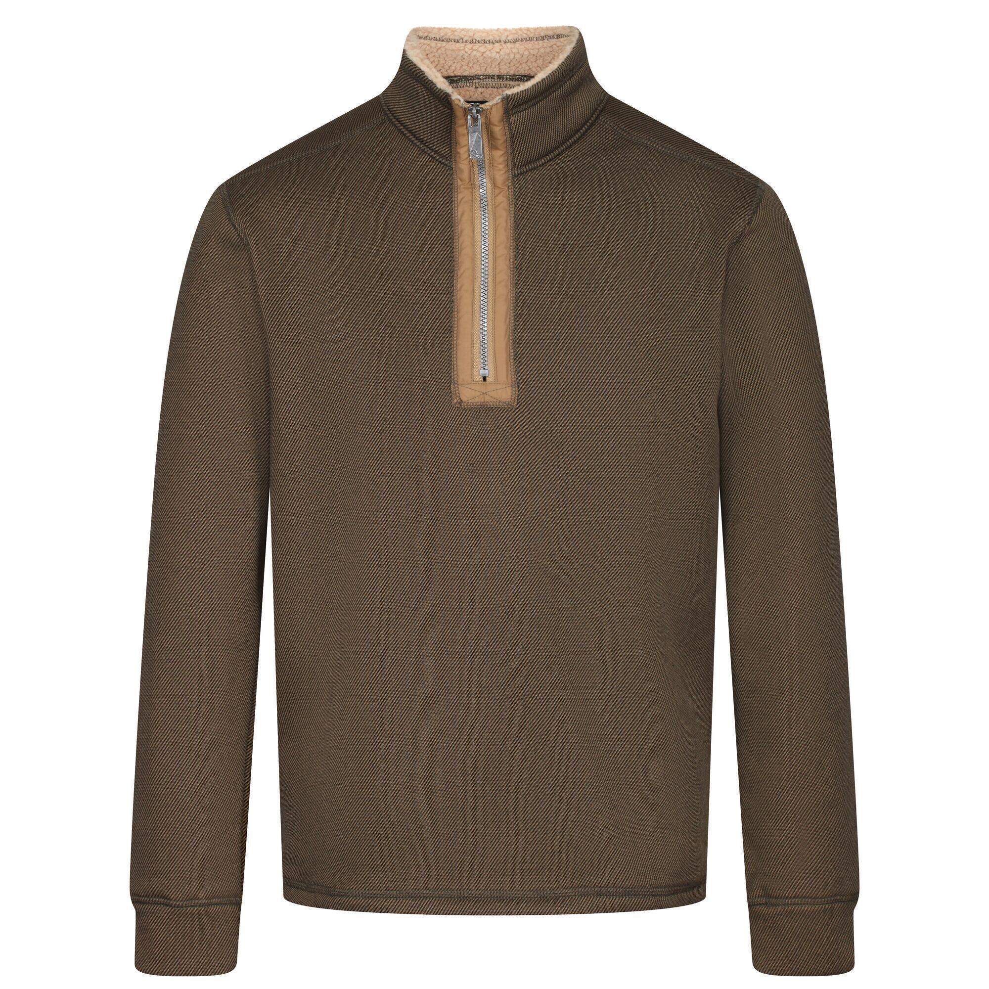 Mens Galador Half Zip Fleece Top (Dark Khaki) 1/5