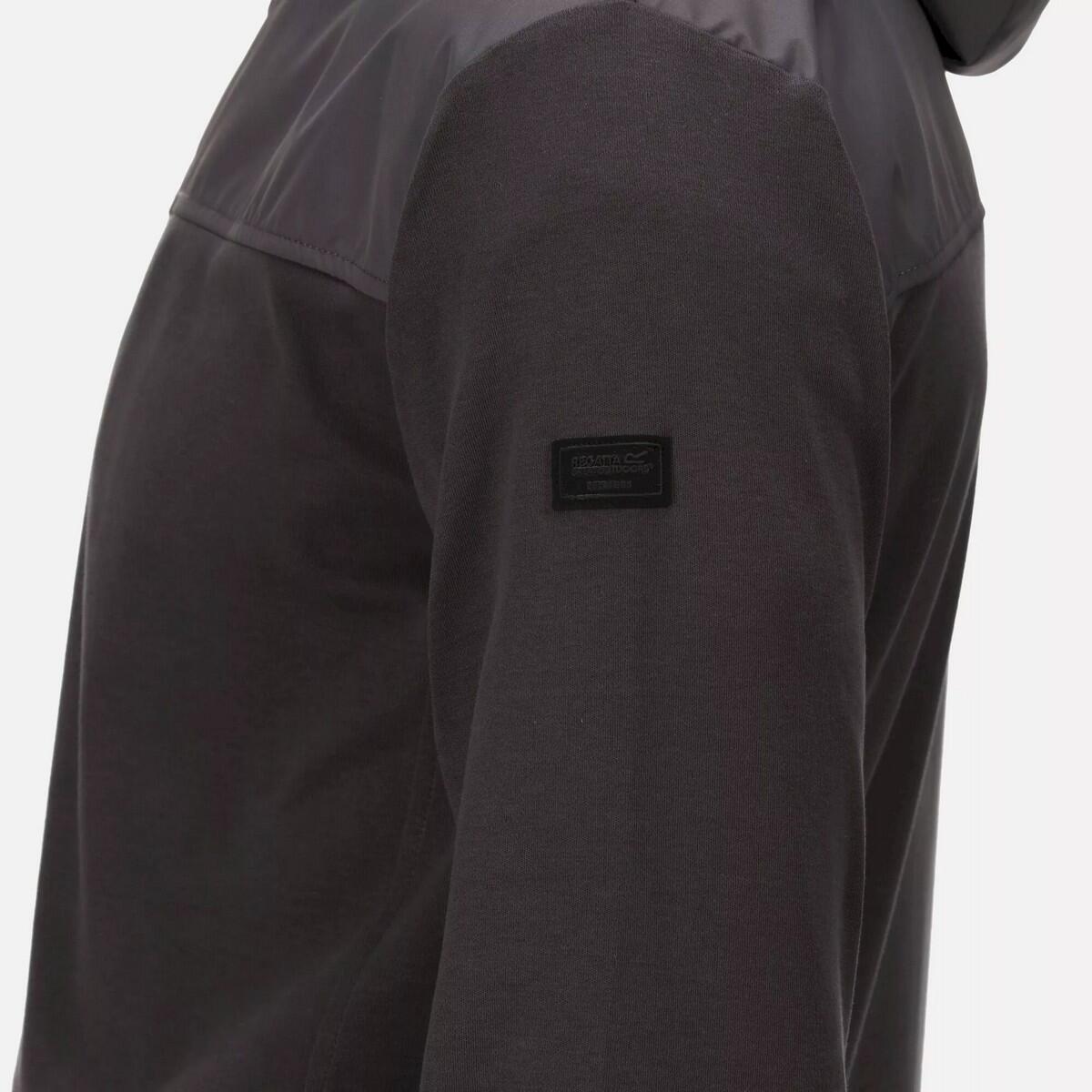 Mens Luis Fleece Full Zip Hoodie (Dark Grey) 4/5