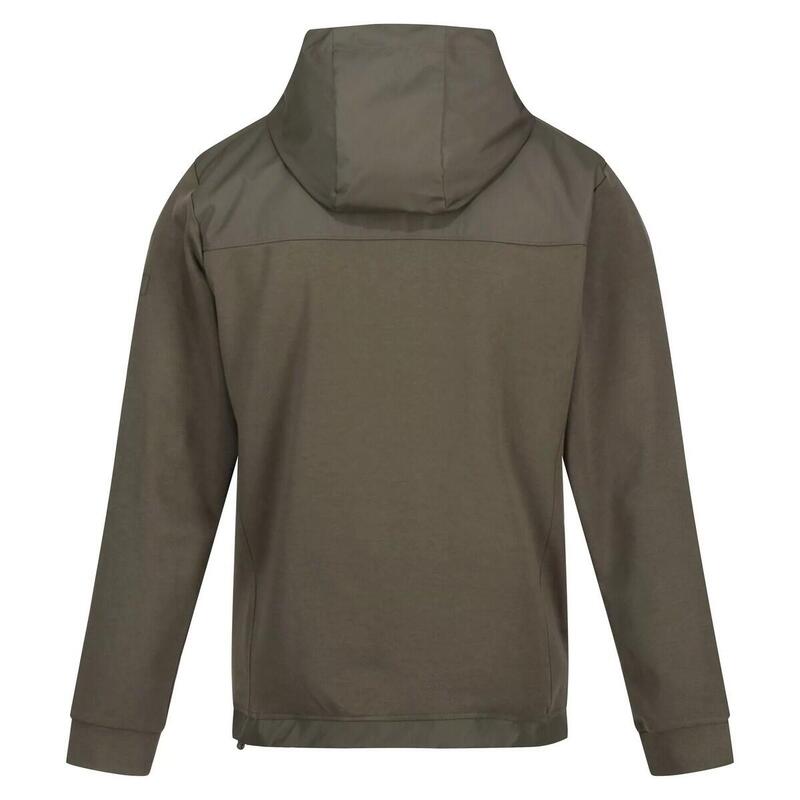 "Luis" Hoodie mit durchgehendem Reißverschluss für Herren Dunkel-Khaki